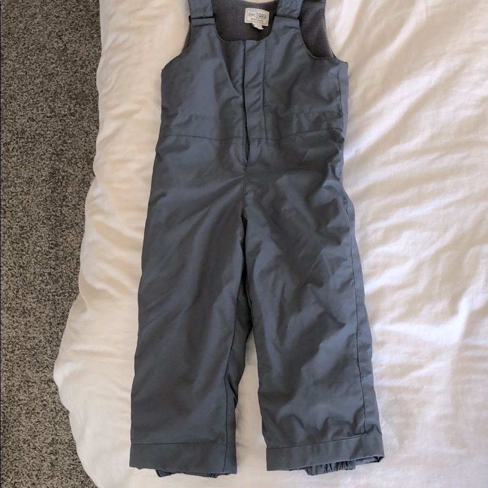 Grey snow bibs size 4T